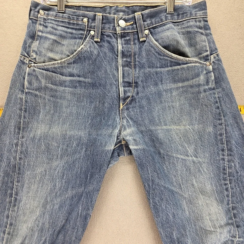 Vintage Levis Engineered Jeans Mens 32x32 Blue Twisted Button Fly Medium Wash